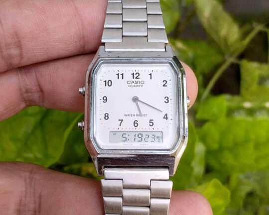 Casio Dual-Time AQ230 White