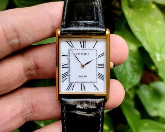 Seiko Rare Solar Tank V115-0BC0