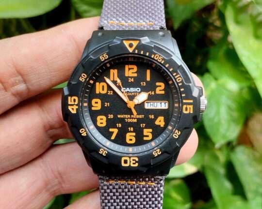 Casio Orange Indices Diver MRW-200H