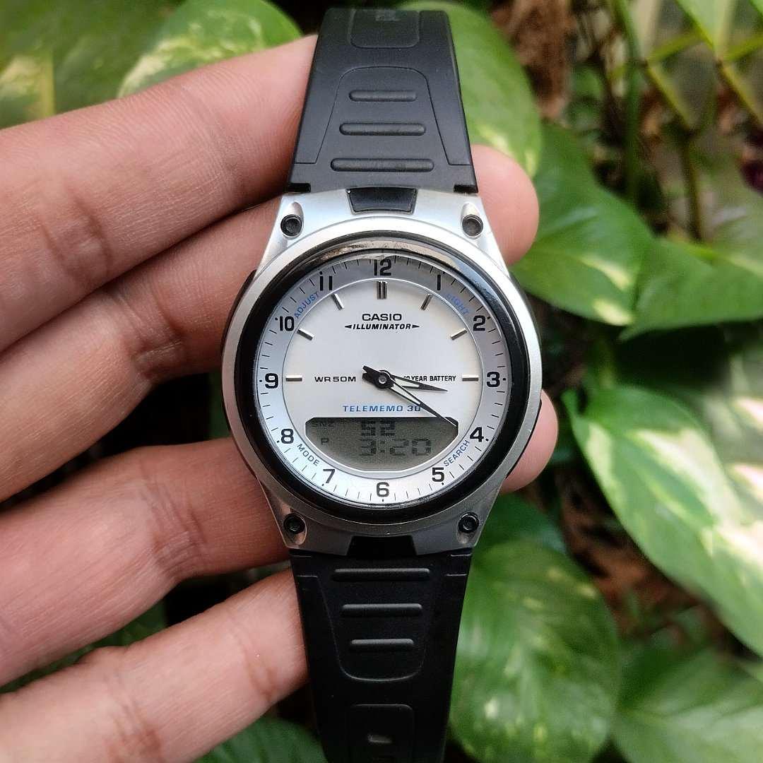 Casio Digital Telememo Illuminator AW-80-7AV