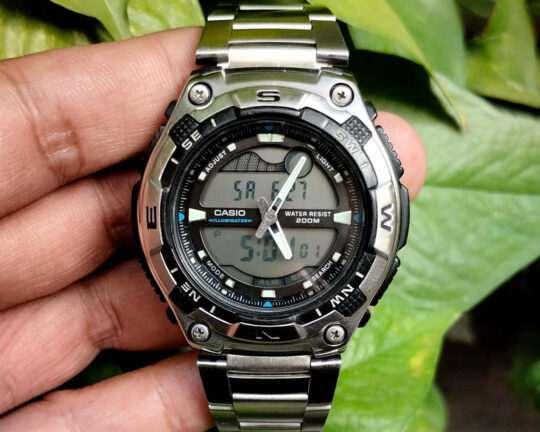 Casio Tide Graph Moon Phase AQW-100