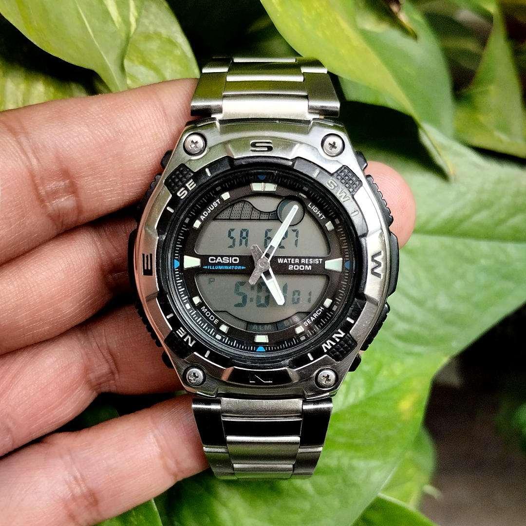 Casio Tide Graph Moon Phase AQW-100
